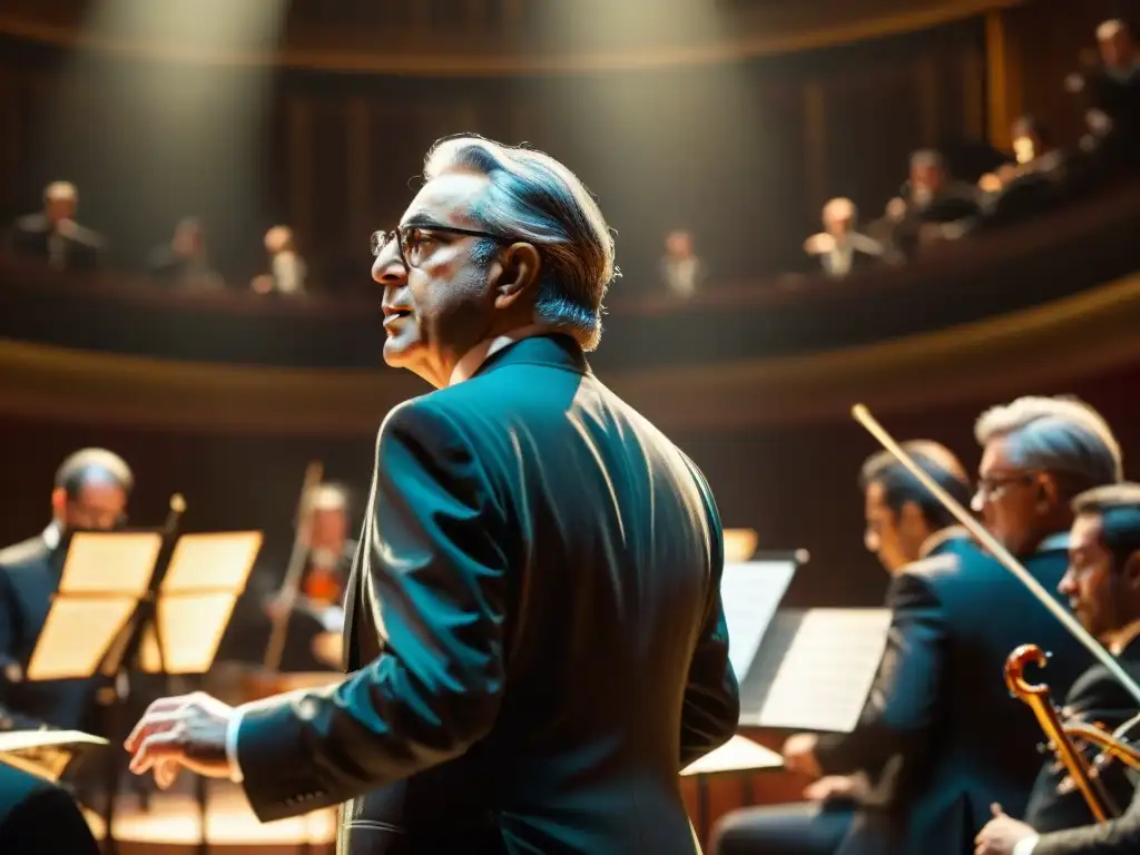 Howard Shore dirige una orquesta en vivo, envuelto en una atmósfera épica y creativa