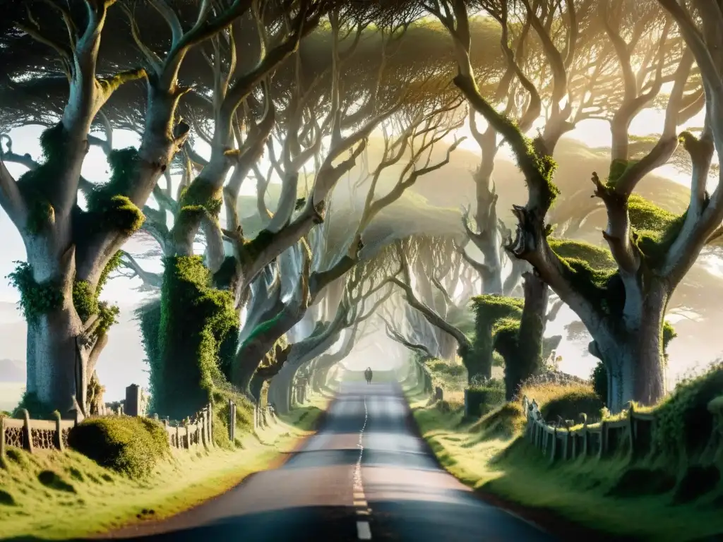 Un paisaje mágico de las Dark Hedges en Irlanda del Norte, localizaciones rodaje Juego de Tronos