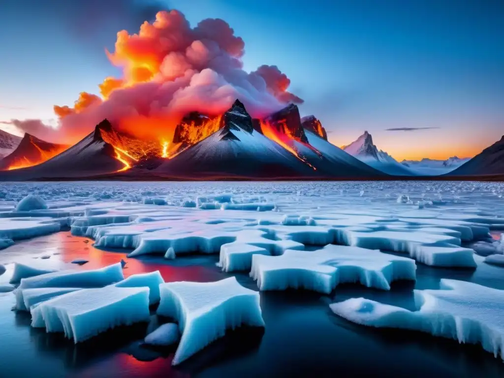 Un paisaje surrealista de hielo y fuego en universos ficticios de películas