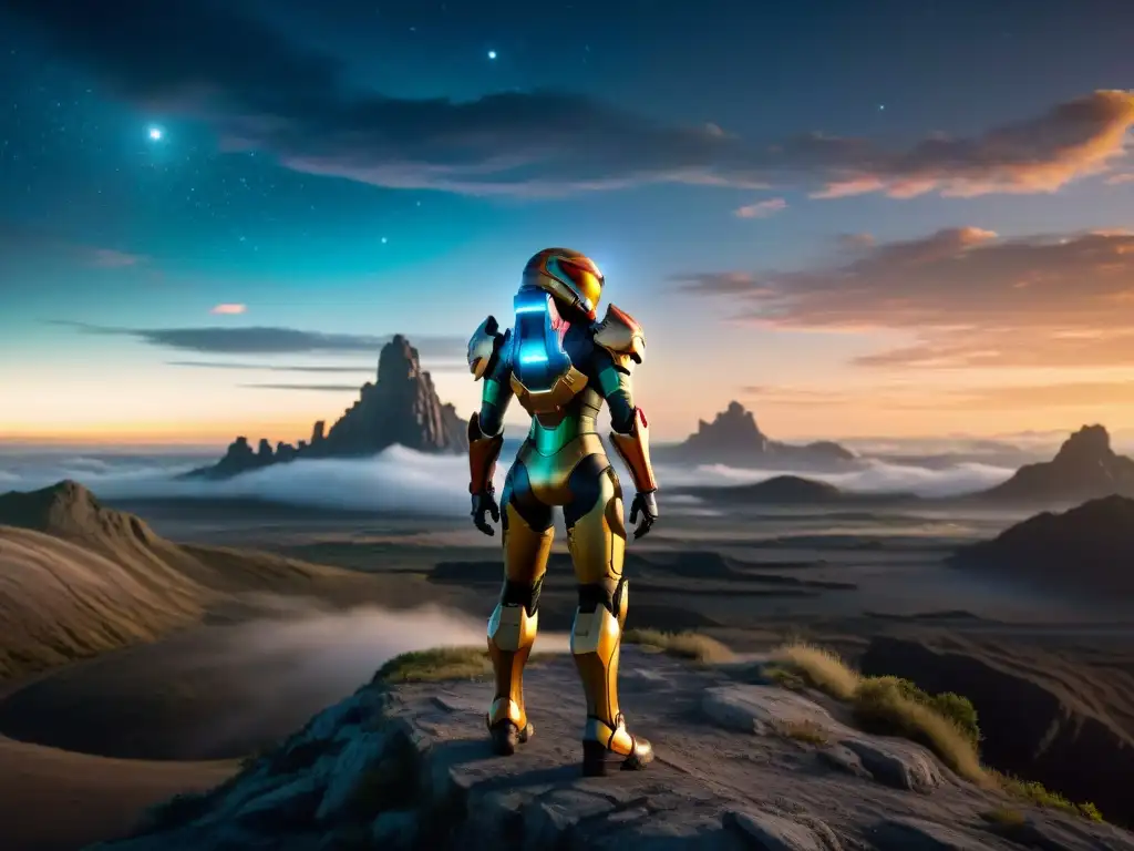 Explorando un planeta alienígena, Samus Aran brilla en su Varia Suit