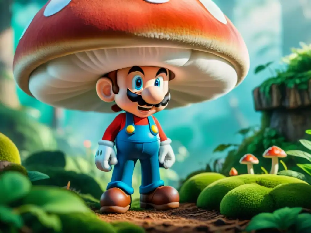 Mario descubre un poder secreto en un bosque místico del Reino Champiñón