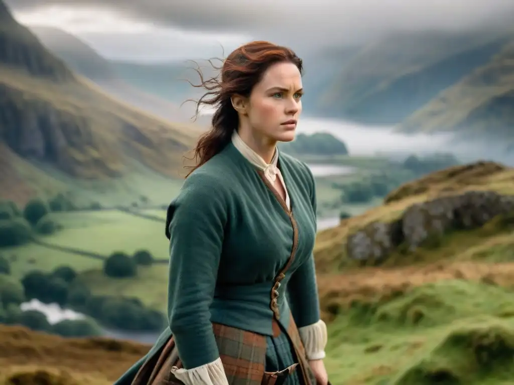 El protagonista de 'Outlander' en paisaje escocés, evocando la adaptación de la serie: Éxito o fracaso