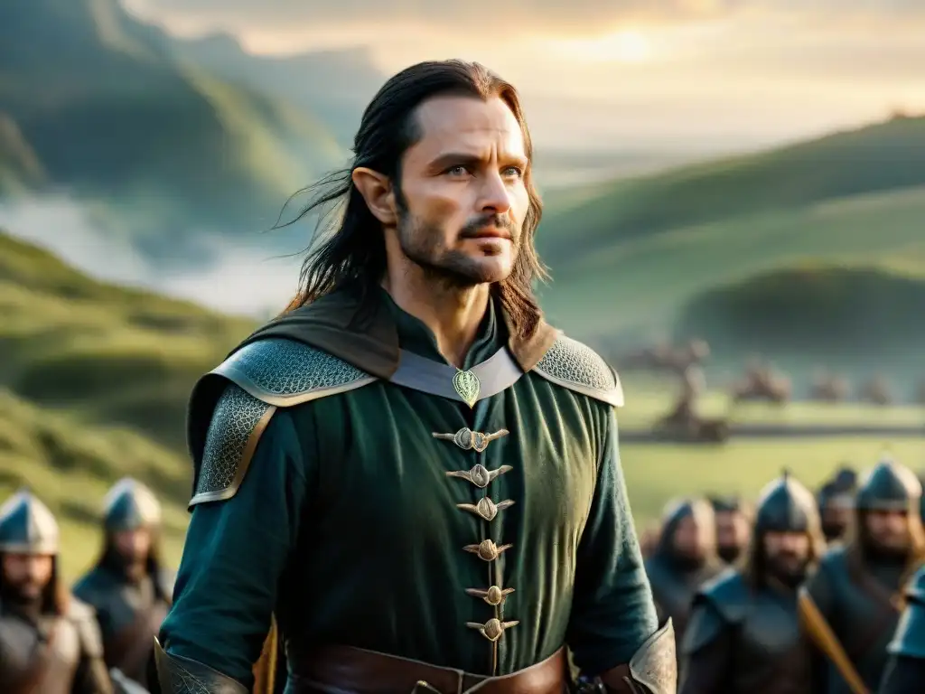 Aragorn lidera a los Pueblos Libres en Middle-earth, reflejando lecciones de amistad en un cuadro poderoso y unido