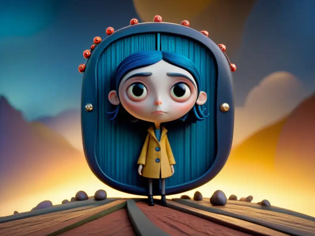 Atravesando la puerta hacia el mundo paralelo de Coraline, la inquietante Madre Otra con ojos de botón