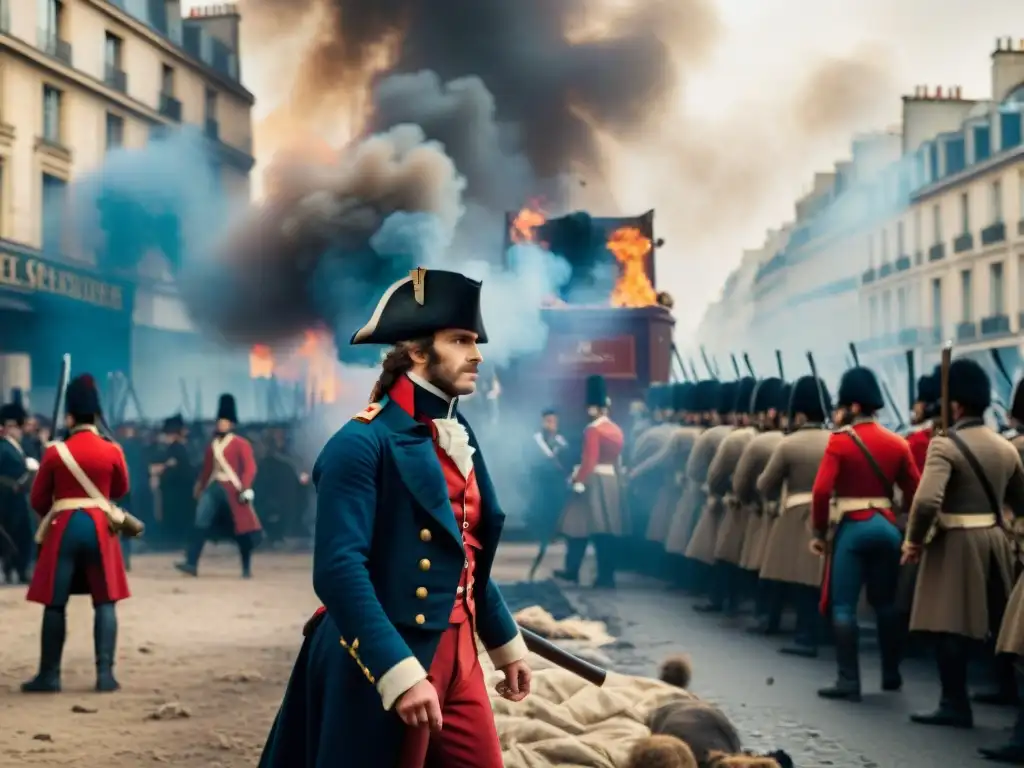 Revuelta en París inspirada en Los Miserables, con barricadas y revolucionarios desafiantes