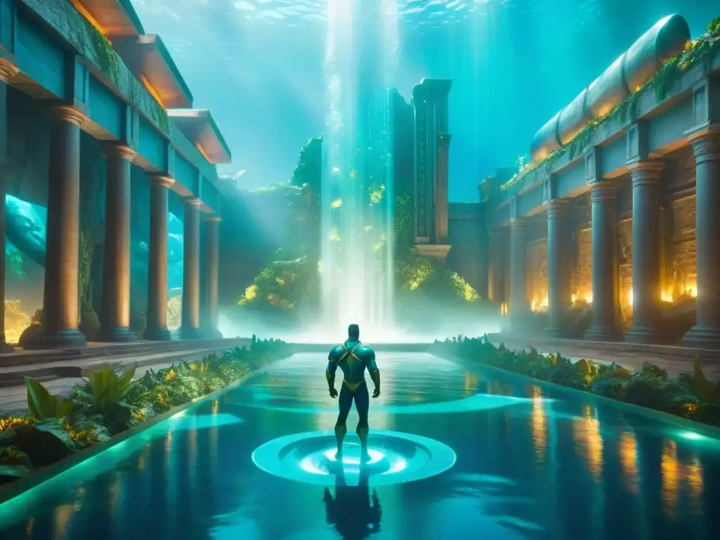 Descubre la riqueza de Atlantis en el universo de DC Comics, una metrópolis submarina próspera y avanzada llena de vida y actividad