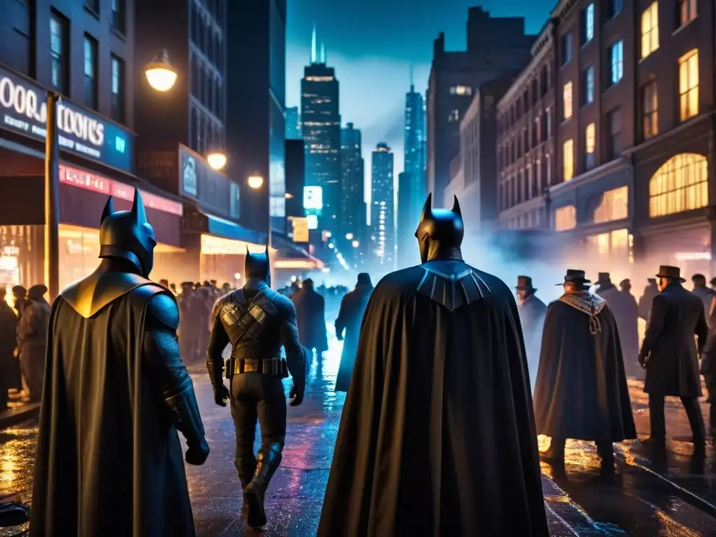 El conflicto de Gotham: criminales contra vigilantes en la noche En las sombras de Gotham, la corrupción se enfrenta a la justicia