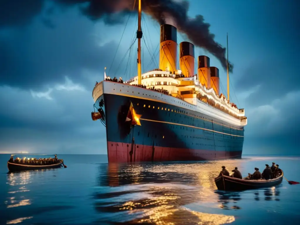 El trágico romance del Titanic en su desastrosa hundida en aguas heladas del Atlántico Norte, con un dramatismo cinematográfico conmovedor
