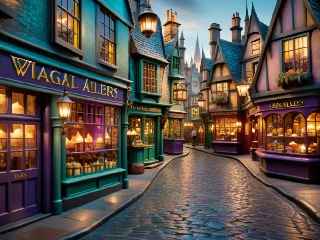 Vibrante economía de Harry Potter mundo en la concurrida y mágica Diagon Alley