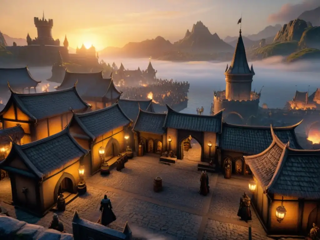 Vista panorámica de la bulliciosa ciudad de Alinor en 'The Elder Scrolls Online', con intrincada arquitectura y política en The Elder Scrolls