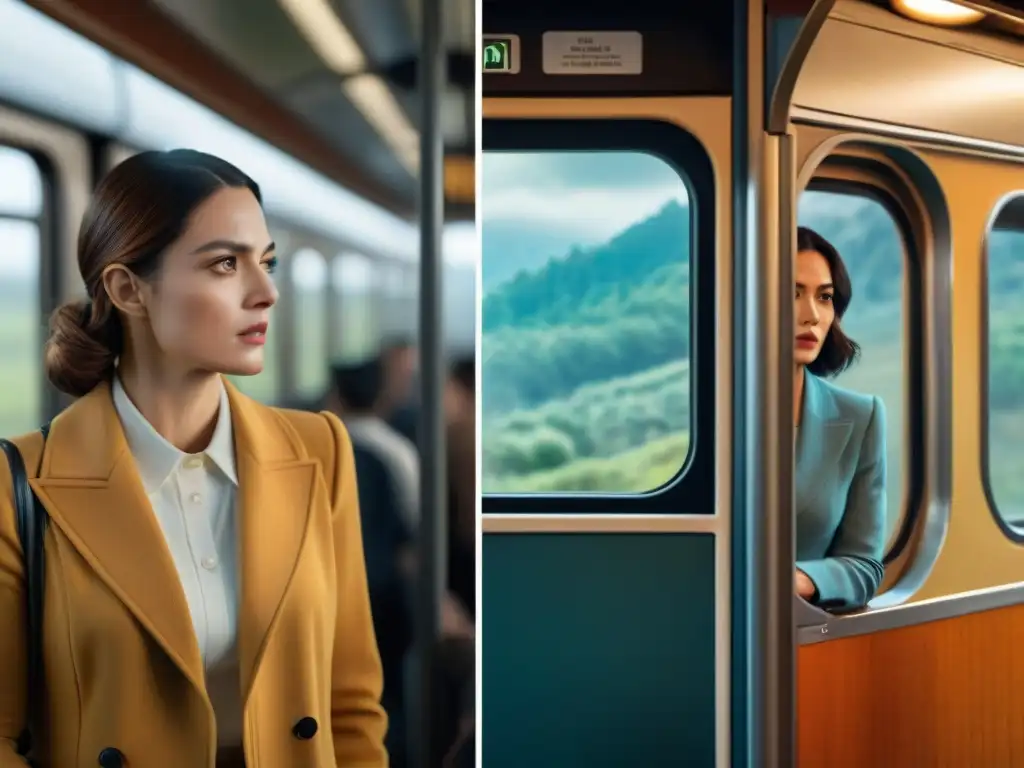 Comparación visual entre personaje de 'La Chica del Tren' en novela y película